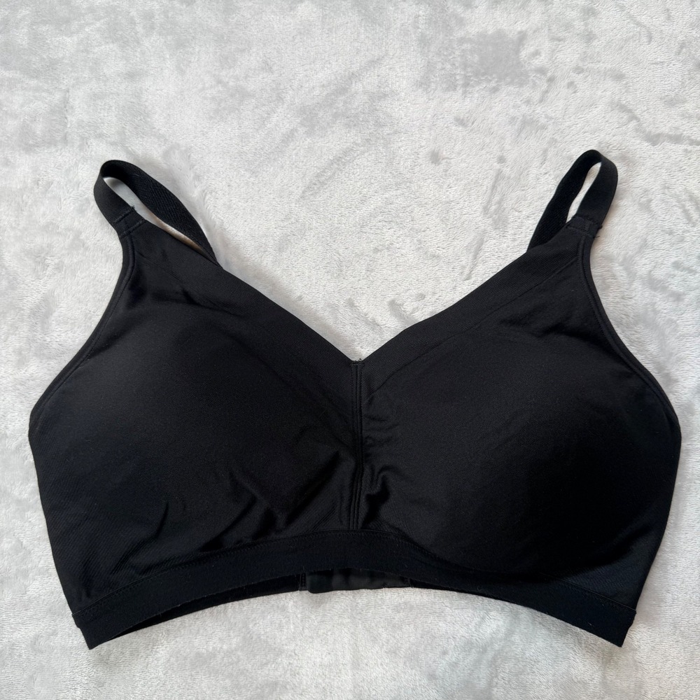 True & Co True Body Adjustable Strap Triangle Bra Black XL Molded Cups